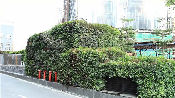 广州银行室外立体绿化