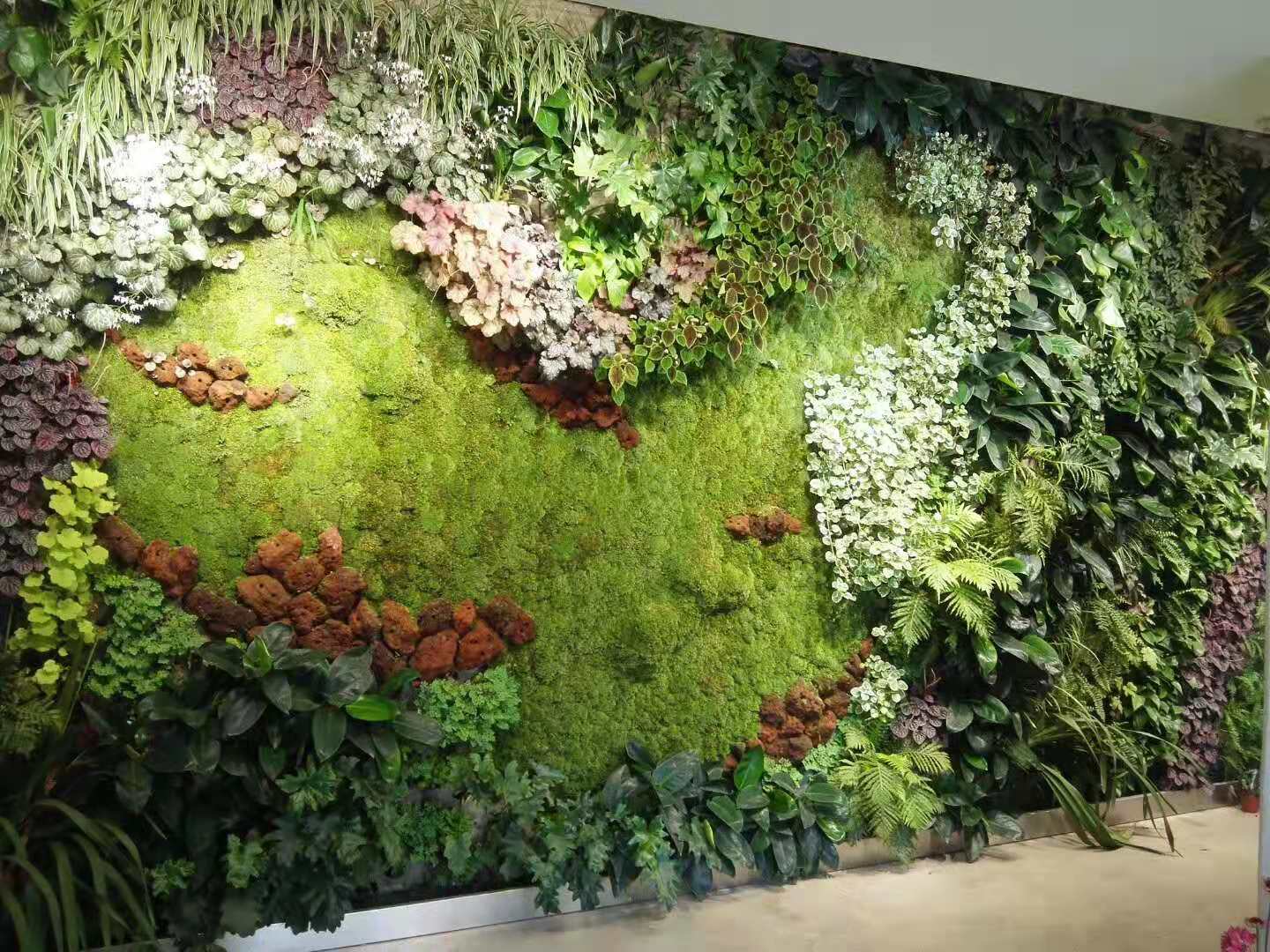 办公室生态艺术软装—效果出众的植物背景墙
