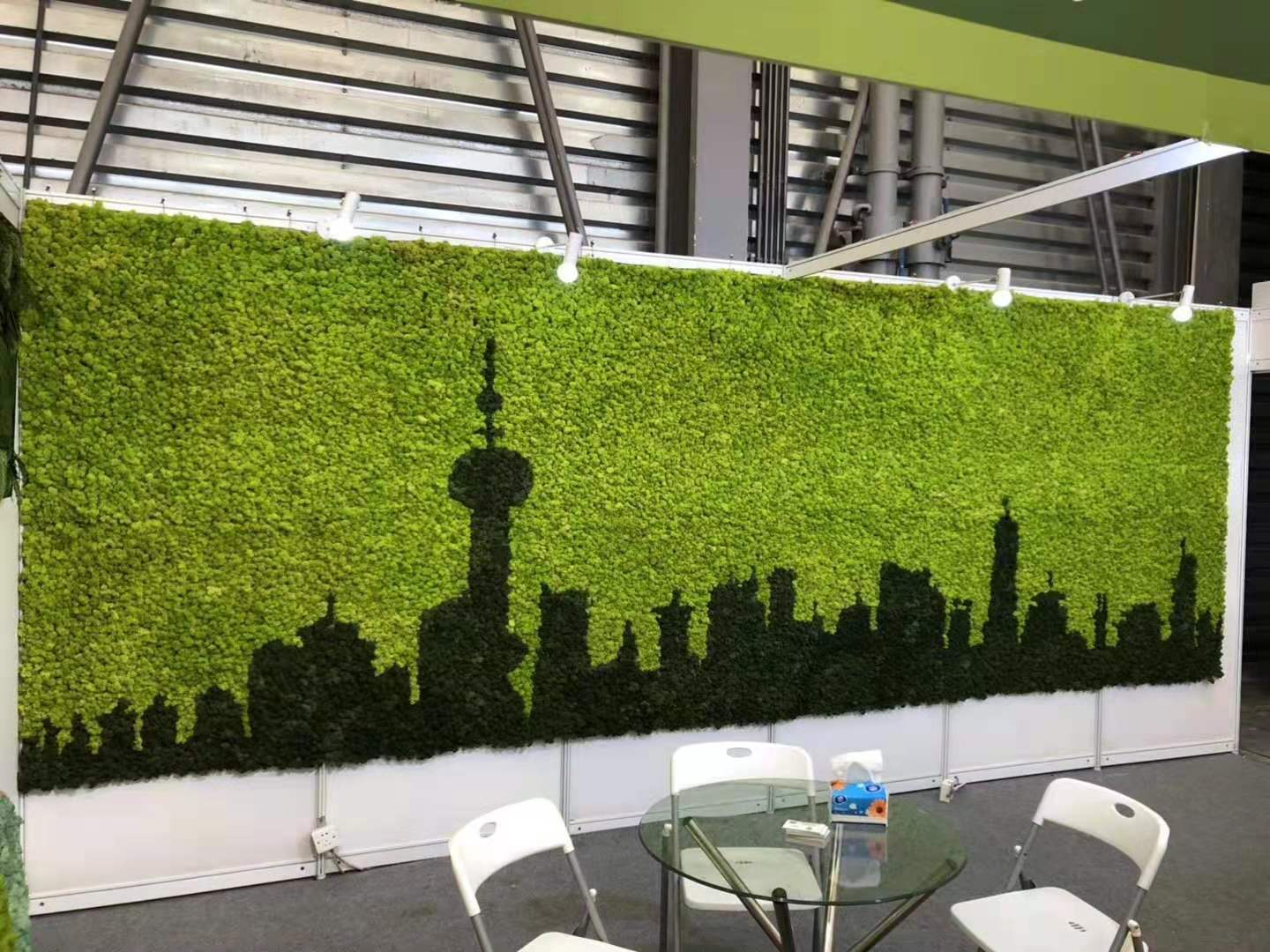 苔藓人造微景观绿植办公室形象墙装饰永生苔藓